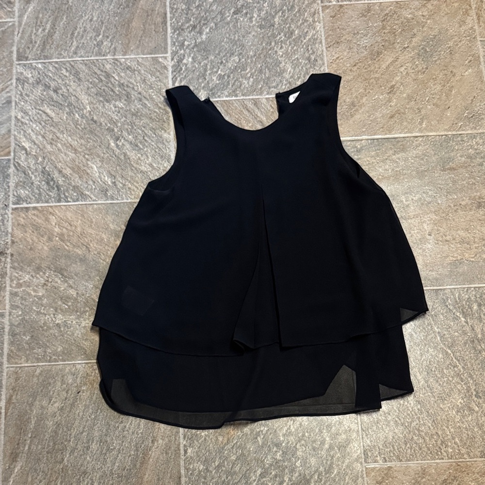 BCBGeneration Black Layered Tank Top